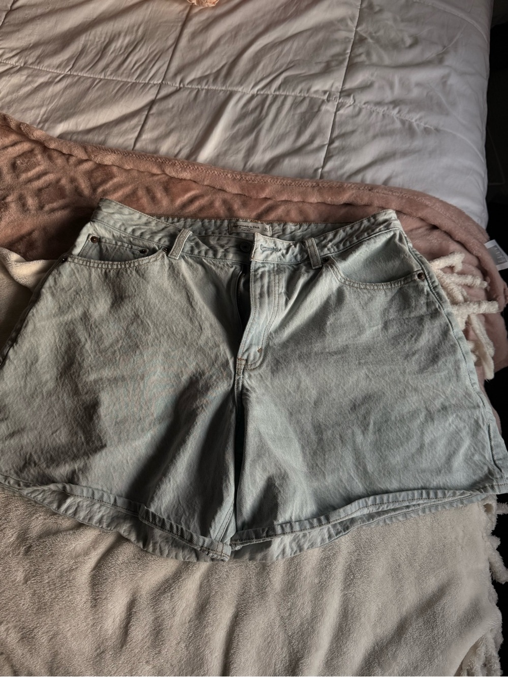 Abercrombie & Fitch Light Blue Denim Shorts